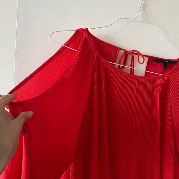 Vero Moda Coral "Cold Shoulder" Midi Dress - Picture 8 of 14